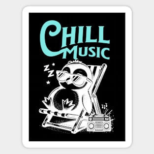 CHILL OUT MUSIC  - Chillax Penguin (blue/white) Magnet